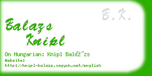 balazs knipl business card